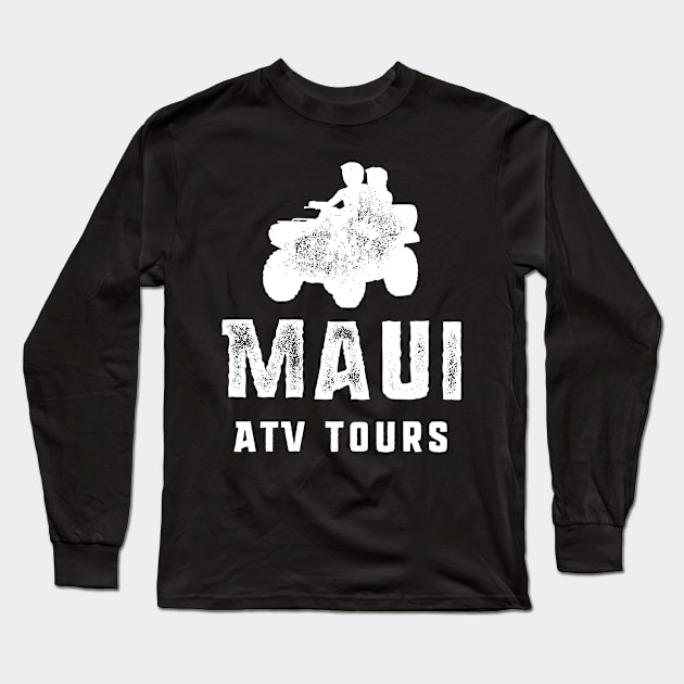 Maui – Atv Tours – Quad Vacations Long Sleeve T-Shirt by BlueTodyArt